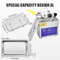 Roomark 3L Ultrasonic Cleaner with Timer Heating Machine Digital Sonic Cleaner