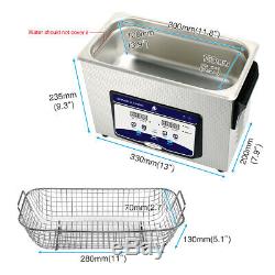 SKYMEN 4L Digital Ultrasonic Cleaner Solution Sonic Cleaning Machine for Carbs