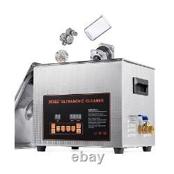 SQAU Ultrasonic Cleaner Machine 10L with Heater and Timer, Lab Proffessional