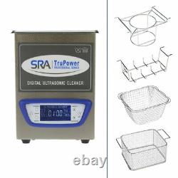 SRA TruPower UC-20D-PRO Professional Ultrasonic Cleaner, 2 liter Capacity wit