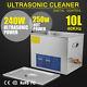 Stainless Steel 10 L Liter Industry Heated Ultrasonic Cleaner Heater Withtimer Us