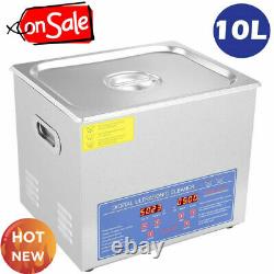 Stainless Steel 10L Industry Heated Ultrasonic Cleaner Heater withTimer