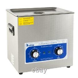 Stainless Steel 10L Industry Heated Ultrasonic Cleaner adjustable temperature