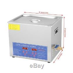 Stainless Steel 10L Liter Industry Heated Ultrasonic Cleaner Heater with Timer