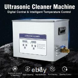 Stainless Steel 10L Liter Industry Heated Ultrasonic Cleaner Heater withTimer