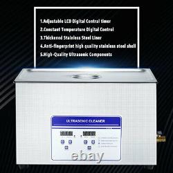 Stainless Steel 15L Liter Industry Ultrasonic Cleaner Heated Heater withTimer