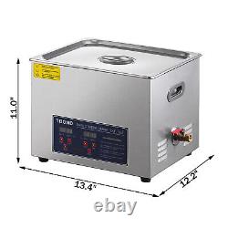 Stainless Steel 15L Ultrasonic Cleaner Digital Industry Heated Heater withTimer