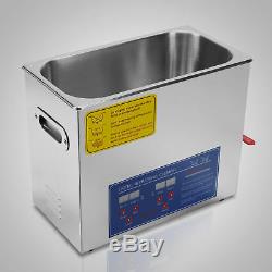 Stainless Steel 6 L Liter Industry Heated Ultrasonic Cleaner Heater withTimer