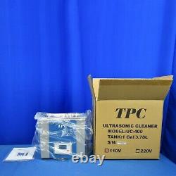 TPC Dentsonic UC-400 Dental Ultrasonic Cleaner 3.59L 3.8 Qt Cleaning Unit