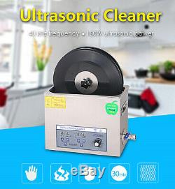 Turntable Vinyl Record Ultrasonic Cleaner Disc Media Cleaning Device Kits Washer
