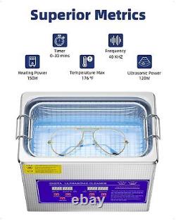 Ultrasonic Cleaner 3.2L, Professional Small Ultrasonic Cleaning Machine for Je