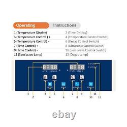 Ultrasonic Cleaner 30L 600W Jewelry Cleaner Ultrasonic Machine 40kHz with Hea