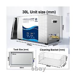 Ultrasonic Cleaner 30L 600W Jewelry Cleaner Ultrasonic Machine 40kHz with Hea