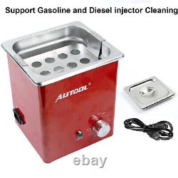 Ultrasonic Cleaner Box Petrol Fuel Nozzles Injector Cleaning Machine AC 110V