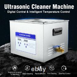 Ultrasonic Cleaner Electronics 15L 40Khz for Retainers Gun Parts with Heater New