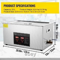 Ultrasonic Cleaner Stainless Steel Heated Cleaning Washing Machine Ultrasound US