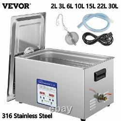 Ultrasonic Cleaner With Heater Timer For Dental Jewelry Watches Cleaning Machine