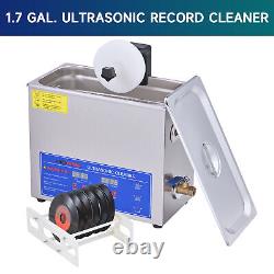 Ultrasonic Cleaner with Heater & Timer 6L Vinyl Record Cleaner with Drying Rack