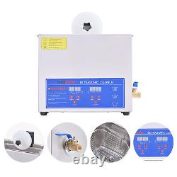 Ultrasonic Cleaner with Heater & Timer 6L Vinyl Record Cleaner with Drying Rack