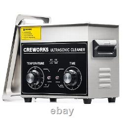 Ultrasonic Cleaner with Heater and Timer with Knobs for Jewelry Watch Glasses
