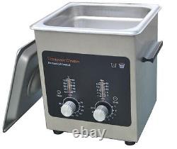 Ultrasonic Cleaner with Stainless Steel Tank, Heater/Timer, 2L/0.50 Gallon Tank