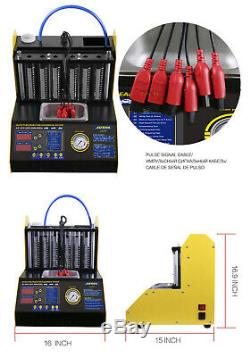 Ultrasonic Gasoline Petrol Fuel Injector Cleaner and Tester 220V 6 to 4 Cylinder