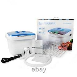 Ultrasonic Ozone Vegetable Fruit Sterilizer Cleaner Washer Health Home Use 12.8L