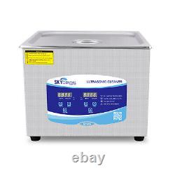 Up to 15L Ultrasonic Cleaner with Digital Timer Heat & Drain +Hose (Choose Cap)