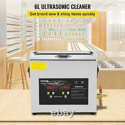 Upgraded Ultrasonic Cleaner (200W Heater, 180W Ultrasonic) Professional 6L