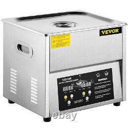 VEVOR 10L Ultrasonic Cleaner 50KHz Industy Stainless Equipment 490WHeated Timer