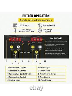 VEVOR 15L Professional Lab Ultrasonic Cleaner, 200W Heater, 120W Ultrasonic