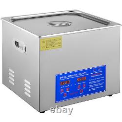 VEVOR 15L Ultrasonic Cleaner Jewelry Cleaning Machine with Industry Heater Timer