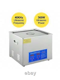 VEVOR 15L Ultrasonic Cleaner With Digital Timer & Heater Professional Ultrasonic