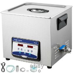 VEVOR 20L Ultrasonic Cleaner Metal Cleaner Dual Sonic Power Switch withDegas Timer