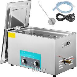 VEVOR 22L Ultrasonic Cleaner with Heater Timer Dentures 0-80 Water Drain