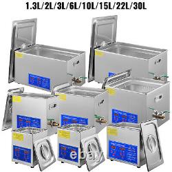 VEVOR 30L Ultrasonic Cleaner Cleaning Equipment Liter Industry Heated With Timer