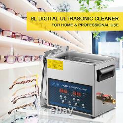 VEVOR 6L Digital Ultrasonic Cleaner with Heater 28/40KHz Lab Degas Eyeglasses