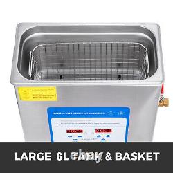 VEVOR 6L Ultrasonic Cleaner Industry Stainless Steel Lab Cleaner withTimer Heater