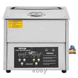 VEVOR Digital Ultrasonic Cleaner Ultrasonic Cleaning Machine 6L Stainless Steel