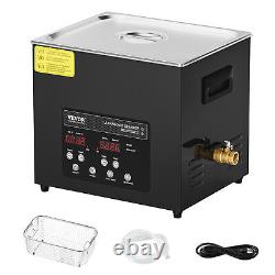 VEVOR Ultrasonic Cleaner 10L Cleaning Machine with Timer Heater & Basket 240W