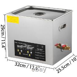 VEVOR Ultrasonic Cleaner 10L Stainless Steel 640W Digital Industry Heat with Timer