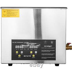 VEVOR Ultrasonic Cleaner 10L Stainless Steel 640W Industry Heated withTimer Heater