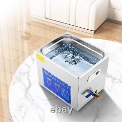 VEVOR Ultrasonic Cleaner 2-30L Cleaning Equipment Liter Industry Heated With Timer