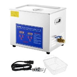 VEVOR Ultrasonic Cleaner 2-30L Cleaning Equipment Liter Industry Heated With Timer