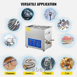 VEVOR Ultrasonic Cleaner 6L Cleaning Equipment Liter Industry Heated with Timer