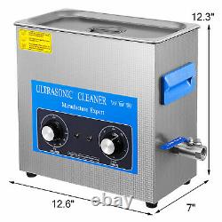 VEVOR Ultrasonic Cleaner Knob Jewelry Cleaner Heater withTimer 6L 10L 15L 22L 30L