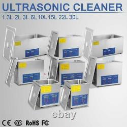 Vevor 1.3L/ 2L / 3L / 6L/ 10L/ 15L/ 22L / 30L Ultrasonic Cleaner With Timer Heater