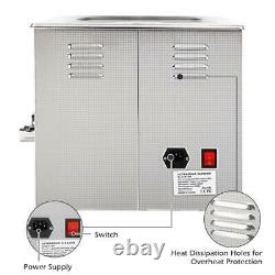 ZOKOP 15L Ultrasonic Cleaner Stainless Steel Industry Heated Heater withTimer