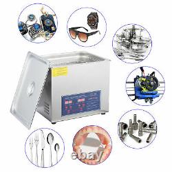 10l 2.6gal Digital Ultrasonic Cleaner Withtimer - Heater Ultrasound Clean Machine