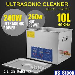 10l Digital Ultrasonic Cleaner Kit Ultra Sonic Bath Timer Nettoyage D'un Pistolet À Bijoux